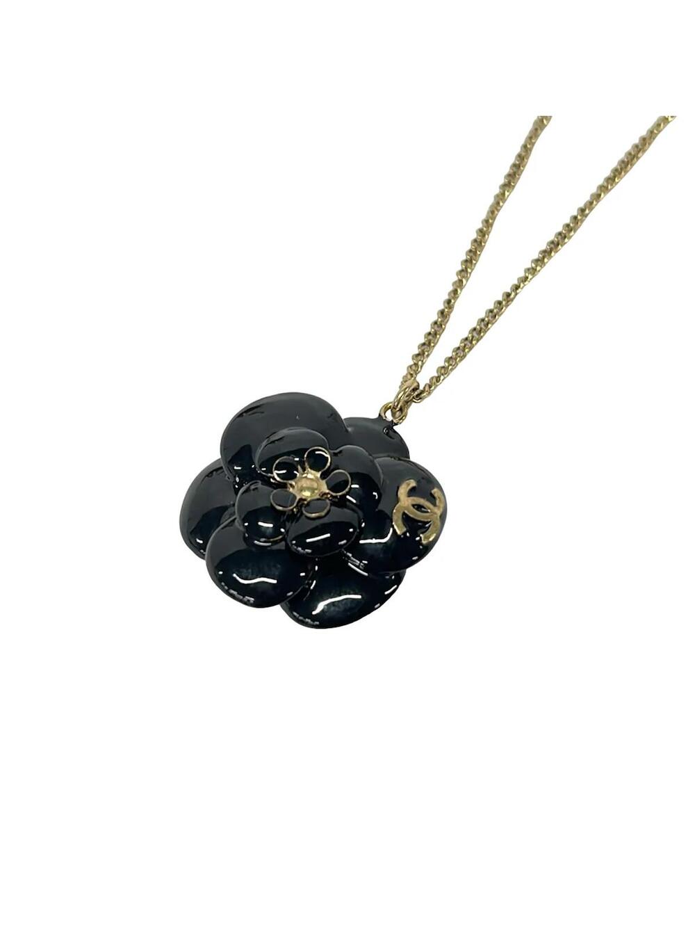 Chanel Black Gold Hardware Necklace #359081C61B